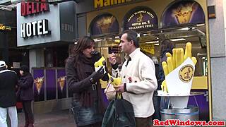 blonde amsterdam whore gives blowjob, fucks cock, and masturbates pussy