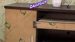 Woman flashes at beach resort outdoors