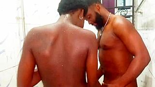 ebony goodness hangs out with her new male friend for the first time