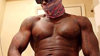 Hallelujah Johnson worships Jeremiah's big black cock in domination scene