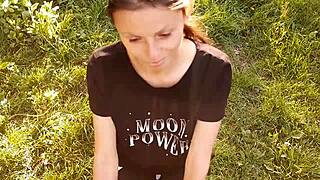 Neighbor Thanks With Cunnilingus For Flowers