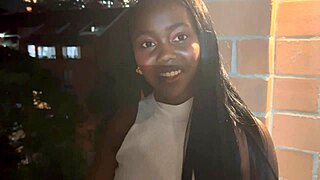 i love watching this black babe get her tight asshole stretched by a big white cock for an interracial creampie