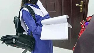 Pakistani schoolgirl experiences her first time with stepfather in family setting