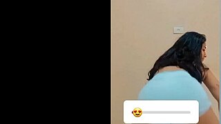 In tight shorts, shaking big ass nicely for you all.