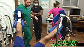 Angel Ramiraz feels humiliated in the cum clinic extraction backstage