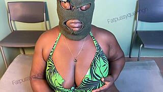 Nigerian booty fucks thick african cock squirt