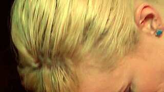 Stunning Lesbian Blonde Licks Shaved Pussy In Parking Lot!