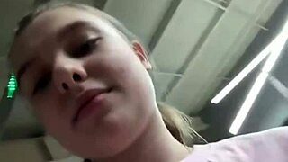 look at her playing with those big natural tits outdoors with nipple clamps