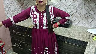 indian desi bhabhi fucked hard by devar in kitchen with deepthroat and cum