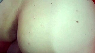 Homemade video of brunette maid in group creampie