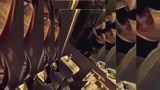 Shemale teases with sensual strip