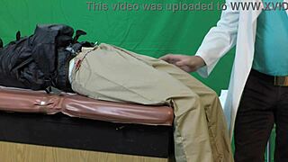 Scarlett Johnson undergoes extreme medical vag inspection with blowjob, choking, and deepthroat.