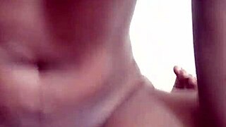 Melina sits on that big black dick