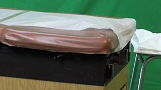 Scarlett Johnson undergoes extreme medical vag inspection with blowjob, choking, and deepthroat.