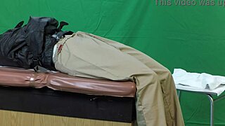 Scarlett Johnson undergoes extreme medical vag inspection with blowjob, choking, and deepthroat.