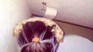 Latina skinny amateur first time public roleplay at party, fucked in bathroom