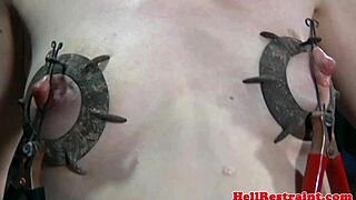 mouth gagged slut handling machine fuck, bound and dominated.