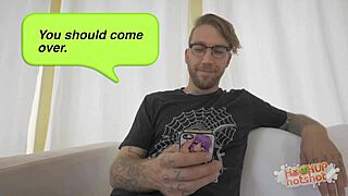 Cute blonde alice march rides and gags on cock