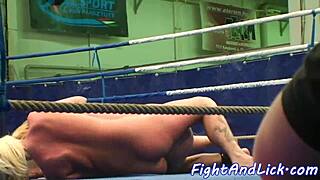 Glam Babes Wrestling and Fighting in Lesbian Oral Fun