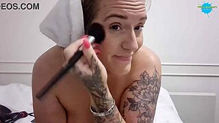 topless make-up preparation in reality amateur setting