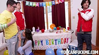 petite teen aria sloane handles connor kennedy's big cock in freeuse