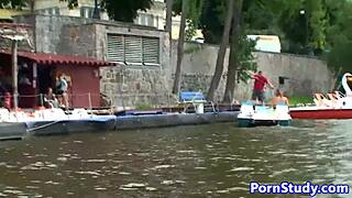 i'm riding the waterbike naked in public