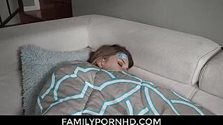 Stepsis squirts on brother's huge cock during blowjob