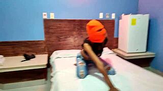 my brunette stepsister says she wants to celebrate halloween in bed, masked and sexy