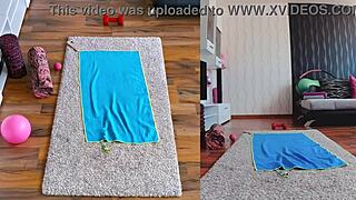 Double the heat, double the fun in this dual cam naked yoga session.