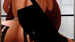 una francesa caliente de enormes tetas me ordeña la verga imvu