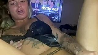 horny goth teen 18+ engages in solo fuck session until she cums