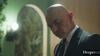 deeper bratty submissive emma rosie gets blindfolded cuffed fucked in ass