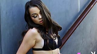 Morgan shows perfect body in lingerie