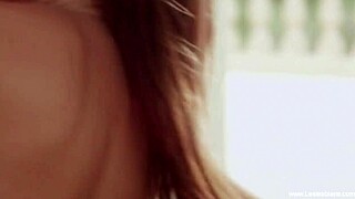 beautiful erotic lesbians kiss and finger sensually