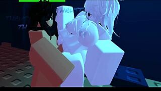 Roblox slut with big tits and ass keeps coming back for more sex!