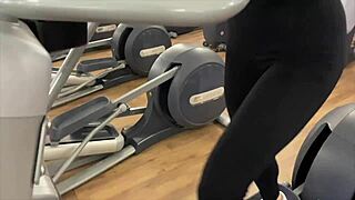 gym beauty joins me in bathroom for sex