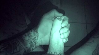 Late Night Stroke Session! Tattooed Babe Masturbates Solo with Intense Orgasms!