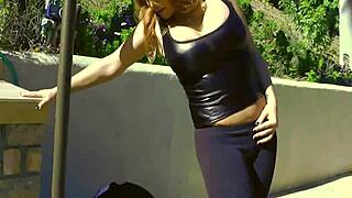 Cum on Lacy's big tits with that huge black cock!