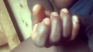 watch this real african shemale masturbate her huge cock