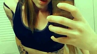 does this tranny grope her cute clitty?