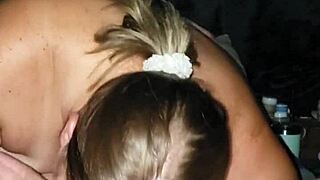 Milf With Big Nipples Sucks On Cock Eagerly