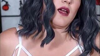 Cumshot Compilation for Redhead Latina Goth Babe with Big Natural Tits in Blowbang Bukkake Facial!