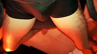 Big Latino Cock Leaks In Boxers After Gym