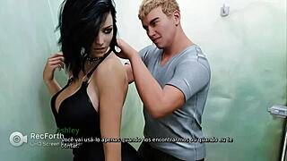 Fucking Husband With Friend In Bathroom.