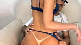 Latina Cousin Grinds Pussy on Shorts Bulge