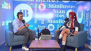 multiple orgasms of evybubbles cosplay riding the sybian on juan bustos podcast