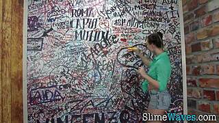 glamour whore riding toy hard, getting ready for blowbang and bukkake facial