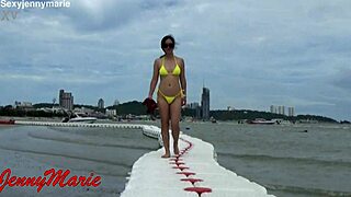 Jenny Marie shows off her new yellow bikini