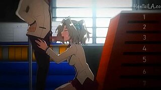 college girl manipulates with her big tits