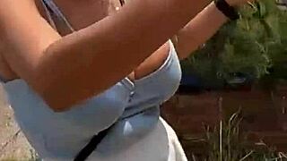 real couple fucking in the mountain with dirty talk, moaning, and big cocks